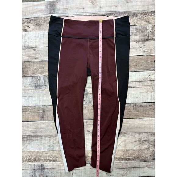 Athleta Velocity Stash Pocket Colorblock Capri Pants Workout Activewear Leggings - Picture 5 of 10